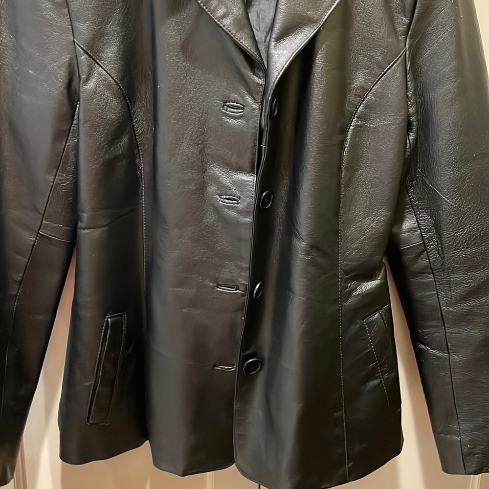 Black leather jacket